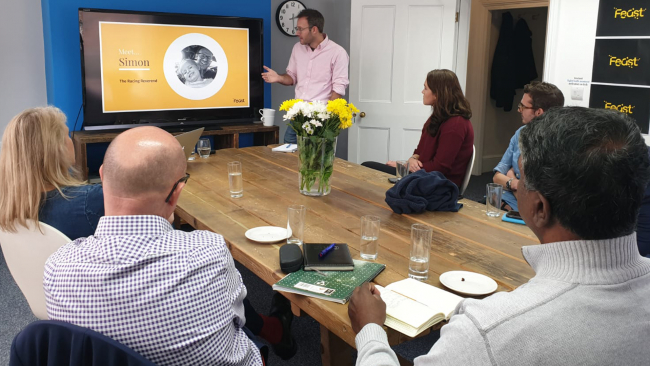 Presentation in boardroom