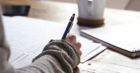 writing on page