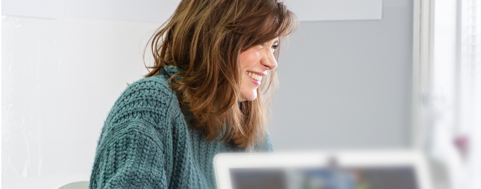 Woman smiling