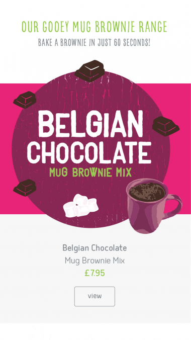 Belgian chocolate mug brownie mix